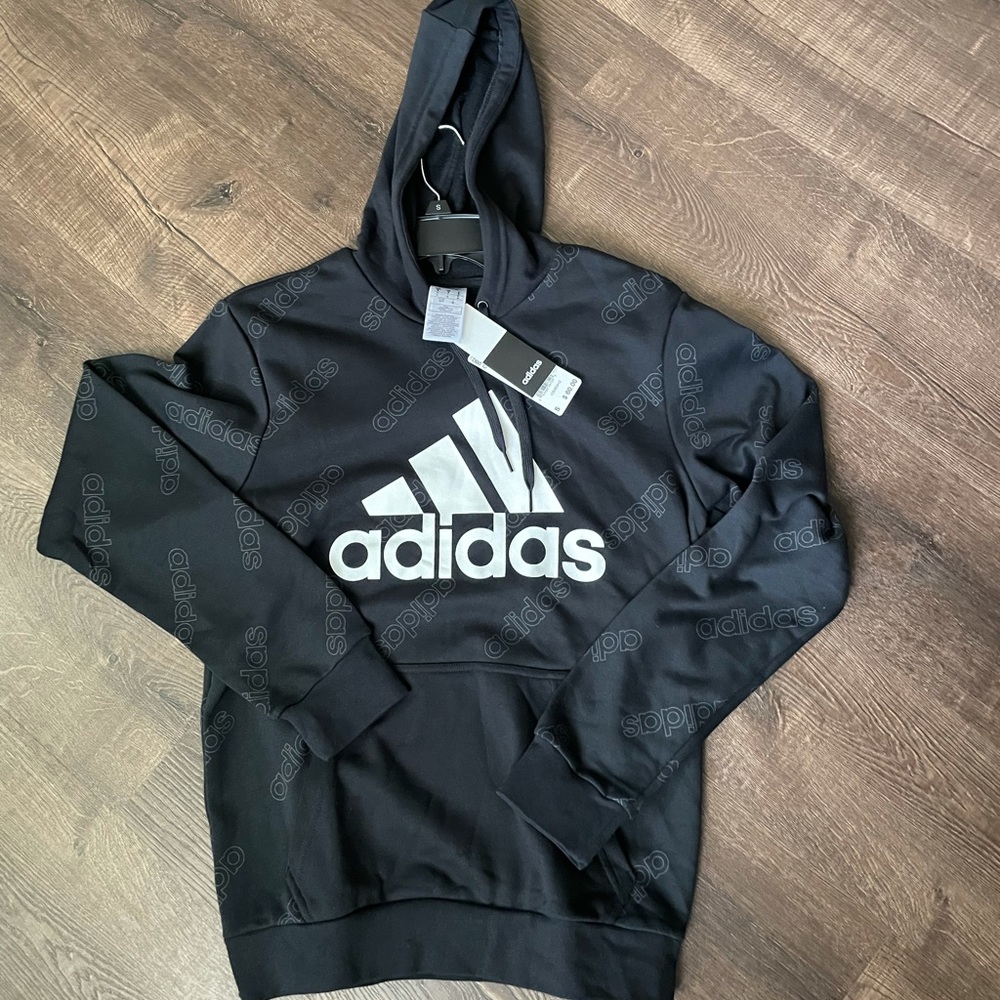 Adidas Hoodie Sweatshirt Black small
